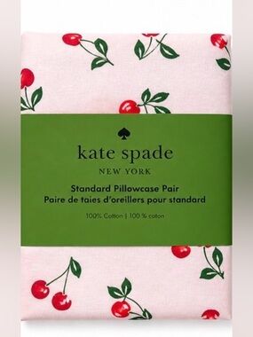 kate spade Cherry Print Standard Pillowcase Pair - Pink, Red & Green